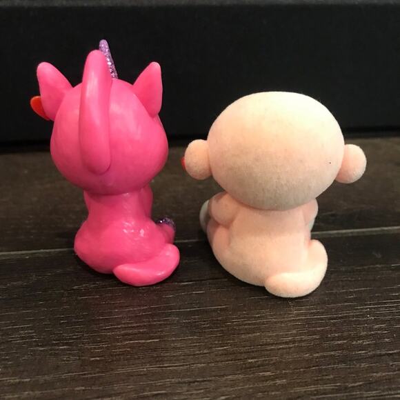 TY Mini Beanie Boos Series 3 BUBBLEGUM & CHERRY Lot Unicorn Monkey Collectibles - Picture 2 of 3